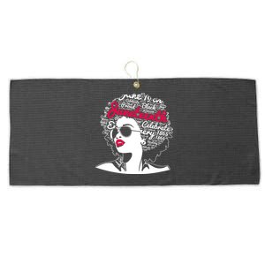 Celebrate Juneteenth June 19th Black History Large Microfiber Waffle Golf Towel