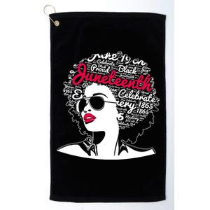 Celebrate Juneteenth June 19th Black History Platinum Collection Golf Towel