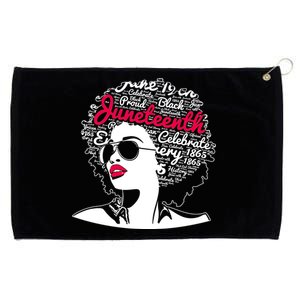 Celebrate Juneteenth June 19th Black History Grommeted Golf Towel