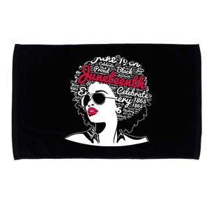 Celebrate Juneteenth June 19th Black History Microfiber Hand Towel