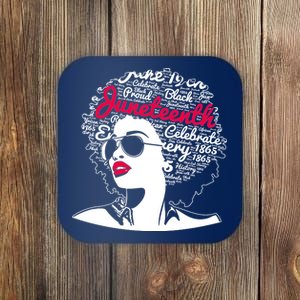 Celebrate Juneteenth June 19th Black History Coaster