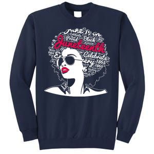 Celebrate Juneteenth June 19th Black History Tall Sweatshirt