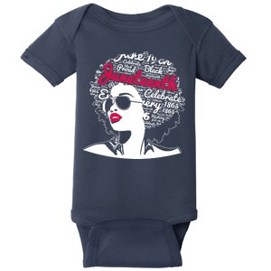 Celebrate Juneteenth June 19th Black History Baby Bodysuit