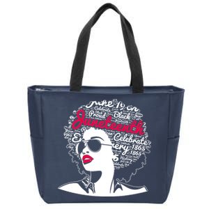 Celebrate Juneteenth June 19th Black History Zip Tote Bag