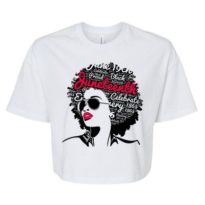 Celebrate Juneteenth June 19th Black History Bella+Canvas Jersey Crop Tee