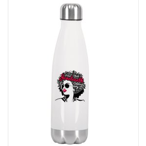 Celebrate Juneteenth June 19th Black History Stainless Steel Insulated Water Bottle