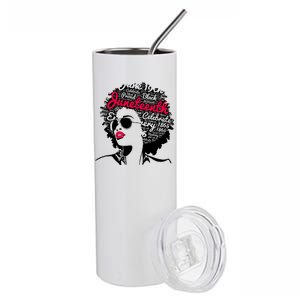 Celebrate Juneteenth June 19th Black History Stainless Steel Tumbler