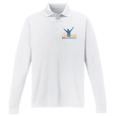 Celebrate Recovery Performance Long Sleeve Polo