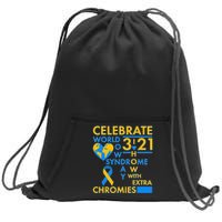 Celebrate World Down Syndrome Day I Love Homies With Extra Chromies Sweatshirt Cinch Pack Bag