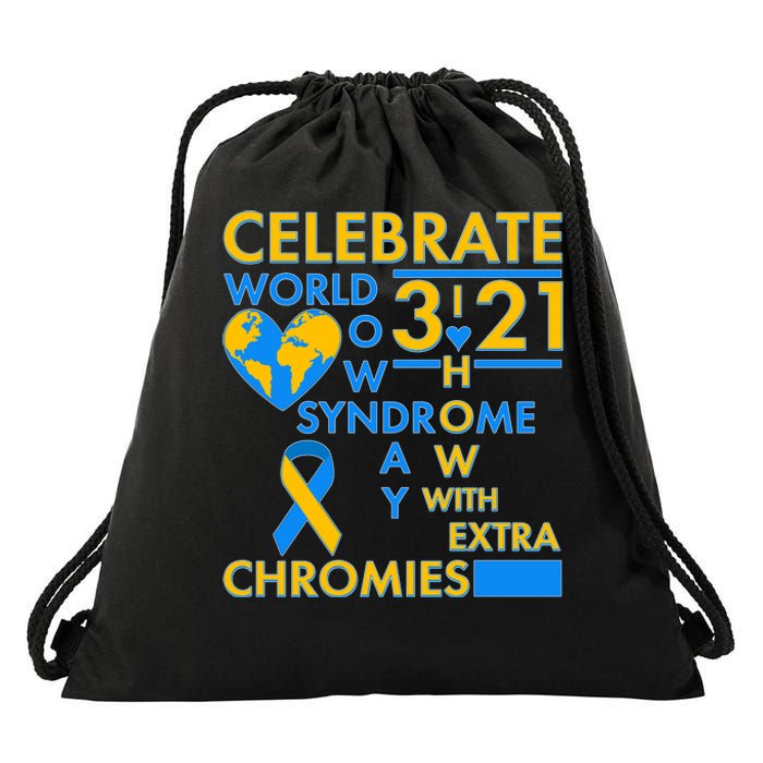 Celebrate World Down Syndrome Day I Love Homies With Extra Chromies Drawstring Bag