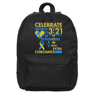 Celebrate World Down Syndrome Day I Love Homies With Extra Chromies 16 in Basic Backpack