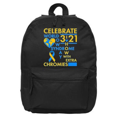 Celebrate World Down Syndrome Day I Love Homies With Extra Chromies 16 in Basic Backpack