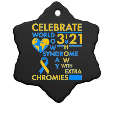 Celebrate World Down Syndrome Day I Love Homies With Extra Chromies Ceramic Star Ornament