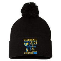 Celebrate World Down Syndrome Day I Love Homies With Extra Chromies Pom Pom 12in Knit Beanie