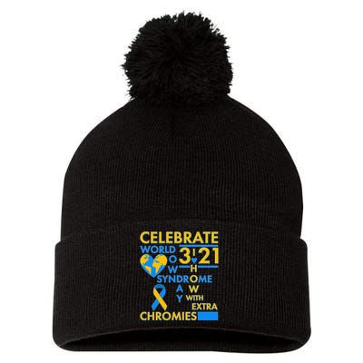 Celebrate World Down Syndrome Day I Love Homies With Extra Chromies Pom Pom 12in Knit Beanie