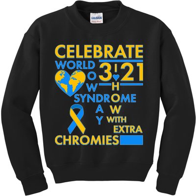 Celebrate World Down Syndrome Day I Love Homies With Extra Chromies Kids Sweatshirt