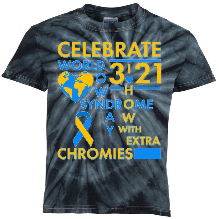 Celebrate World Down Syndrome Day I Love Homies With Extra Chromies Kids Tie-Dye T-Shirt