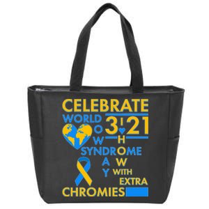 Celebrate World Down Syndrome Day I Love Homies With Extra Chromies Zip Tote Bag