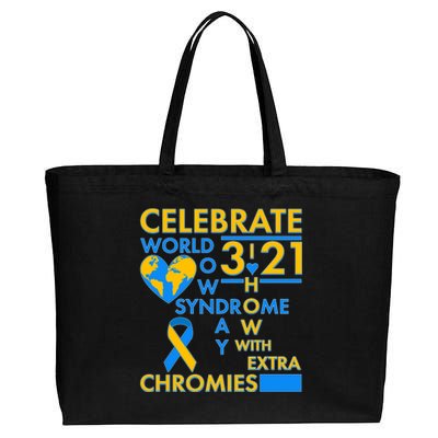 Celebrate World Down Syndrome Day I Love Homies With Extra Chromies Cotton Canvas Jumbo Tote