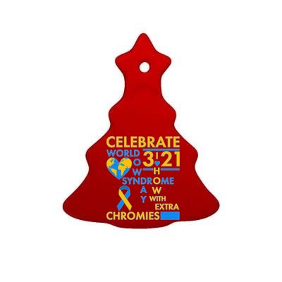 Celebrate World Down Syndrome Day I Love Homies With Extra Chromies Ceramic Tree Ornament