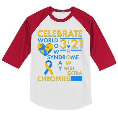 Celebrate World Down Syndrome Day I Love Homies With Extra Chromies Kids Colorblock Raglan Jersey