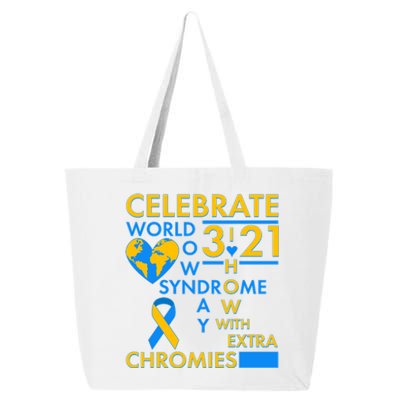 Celebrate World Down Syndrome Day I Love Homies With Extra Chromies 25L Jumbo Tote