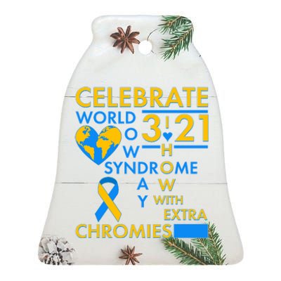 Celebrate World Down Syndrome Day I Love Homies With Extra Chromies Ceramic Bell Ornament