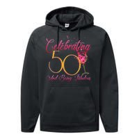 Celebrating 50 And Being Fabulous Performance Fleece Hoodie