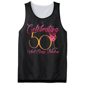 Celebrating 50 And Being Fabulous Mesh Reversible Basketball Jersey Tank