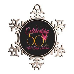 Celebrating 50 And Being Fabulous Metallic Star Ornament