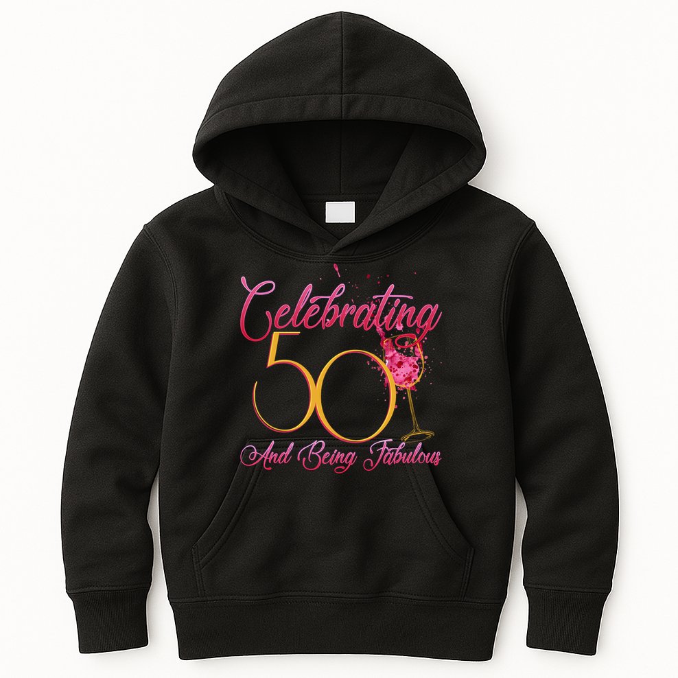 Celebrating 50 And Being Fabulous Kids Hoodie