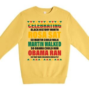 Celebrating Black History Month Premium Crewneck Sweatshirt