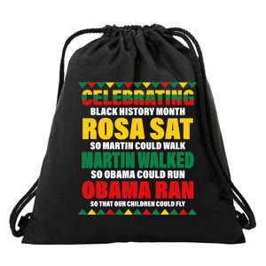 Celebrating Black History Month Drawstring Bag