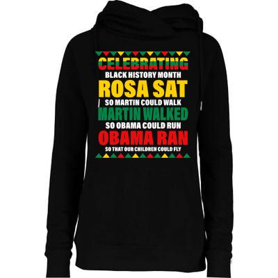 Celebrating Black History Month Womens Funnel Neck Pullover Hood