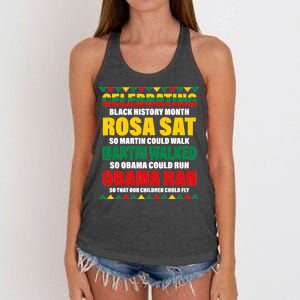 Celebrating Black History Month Women's Knotted Racerback Tank