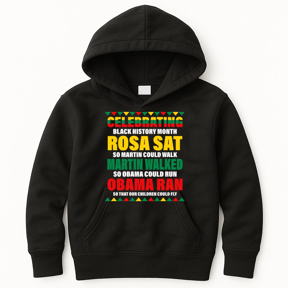 Celebrating Black History Month Kids Hoodie