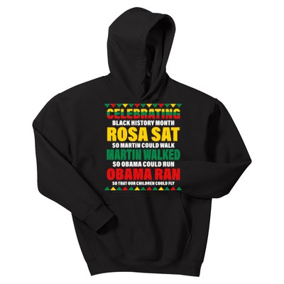 Celebrating Black History Month Kids Hoodie