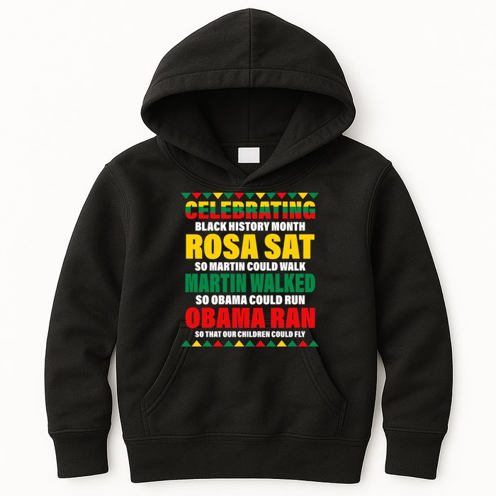 Celebrating Black History Month Kids Hoodie