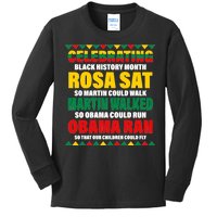 Celebrating Black History Month Kids Long Sleeve Shirt