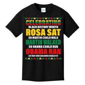 Celebrating Black History Month Kids T-Shirt