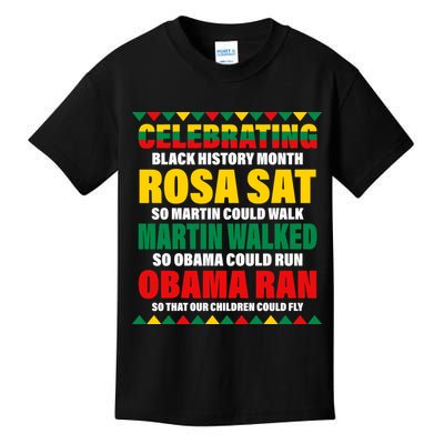 Celebrating Black History Month Kids T-Shirt
