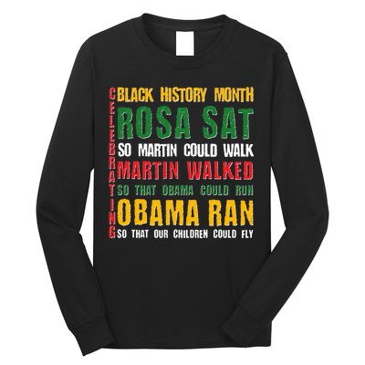 Celebrating Black History Month Rosa Martin Obama Long Sleeve Shirt