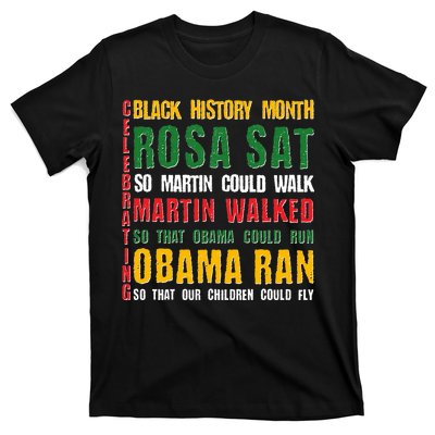 Celebrating Black History Month Rosa Martin Obama T-Shirt