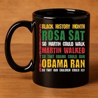 Celebrating Black History Month Rosa Martin Obama 11oz C Handle Ceramic Mug