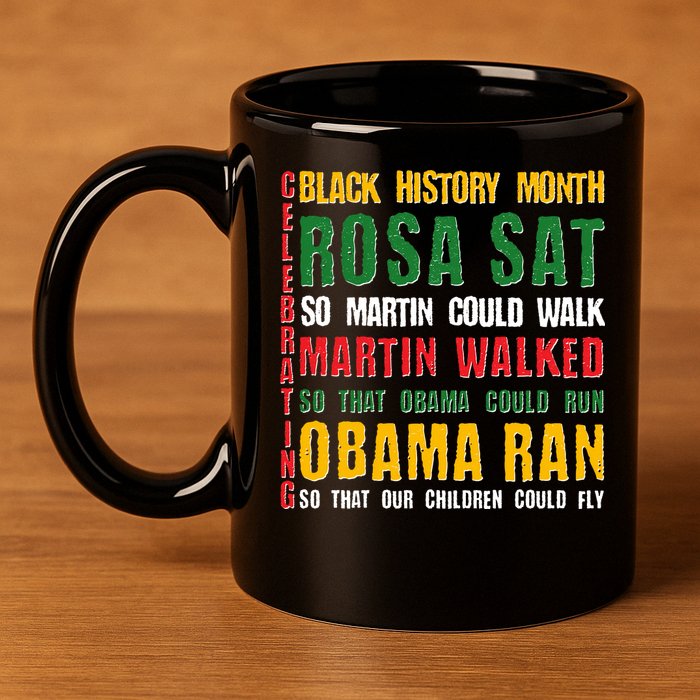 Celebrating Black History Month Rosa Martin Obama 11oz C Handle Ceramic Mug