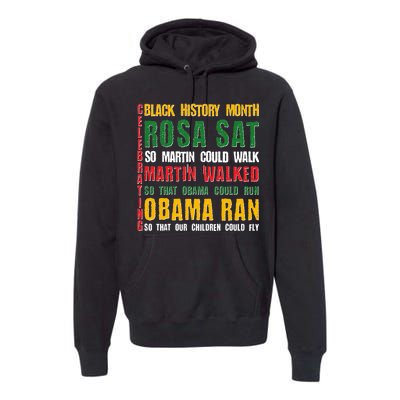 Celebrating Black History Month Rosa Martin Obama Premium Hoodie