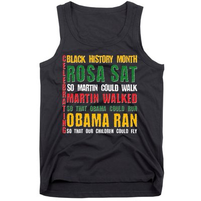 Celebrating Black History Month Rosa Martin Obama Tank Top