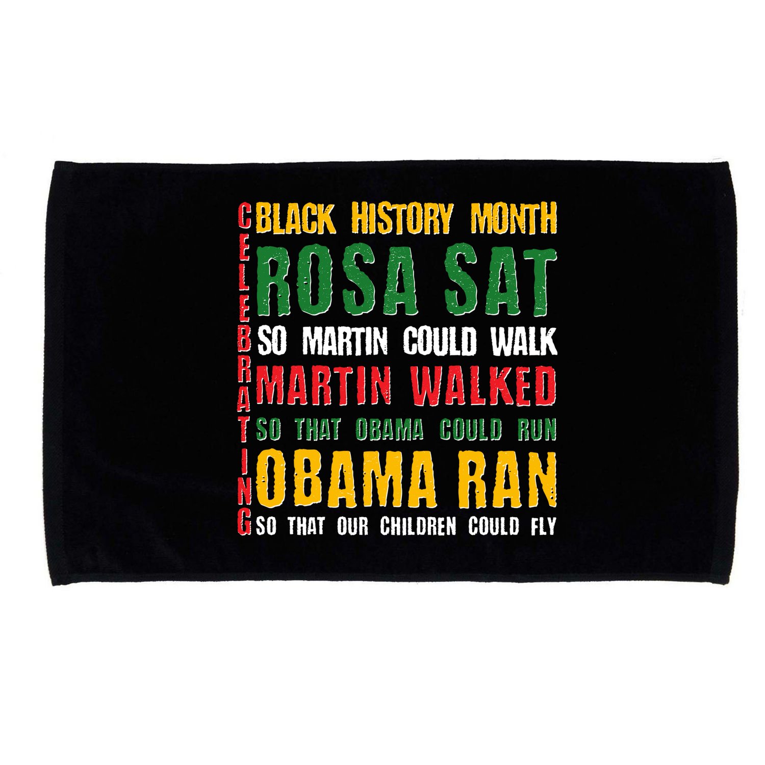 Celebrating Black History Month Rosa Martin Obama Microfiber Hand Towel