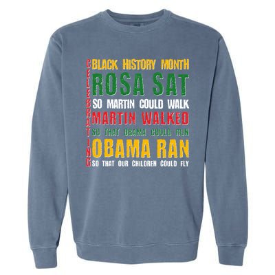 Celebrating Black History Month Rosa Martin Obama Garment-Dyed Sweatshirt