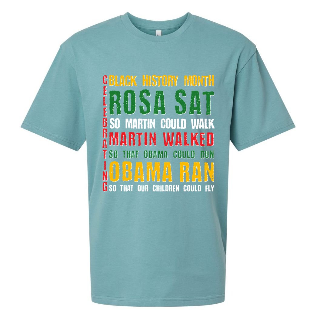 Celebrating Black History Month Rosa Martin Obama Sueded Cloud Jersey T-Shirt